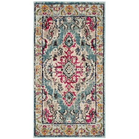 Safavieh Monaco Accent Area Rug, Light Blue and Fuchsia - 2 ft.-2 in. x 4 ft. MNC243J-24
